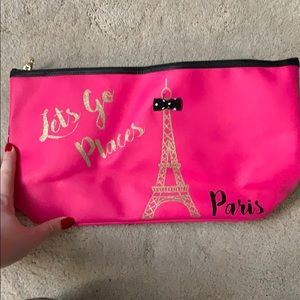 Pink makeup bag